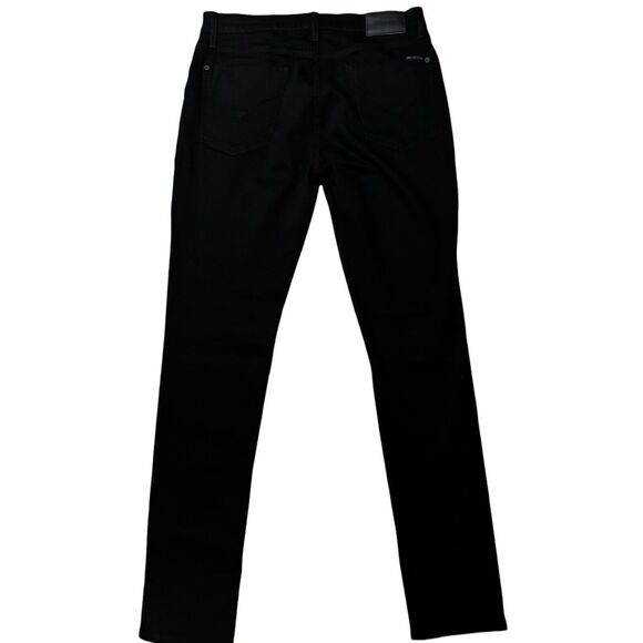 HUDSON Ace Skinny Jeans Men's 32x33 Black Solid Denim Mid Rise 5 Pocket NWOT - Picture 2 of 11